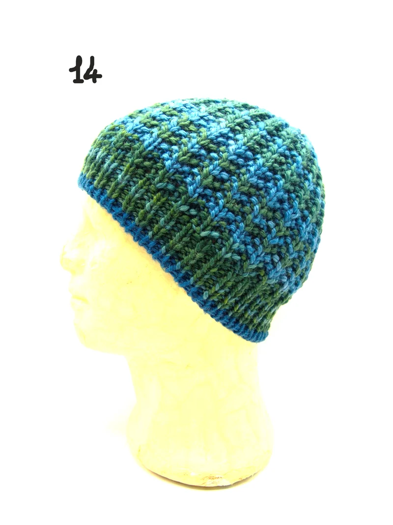 Cappello fatto a mano 100% Lana, 9 varianti, Tintura naturale