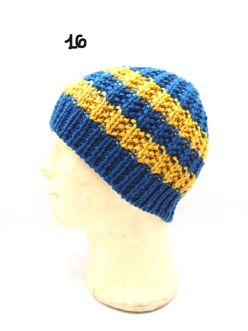 Cappello fatto a mano 100% Lana, 9 varianti, Tintura naturale