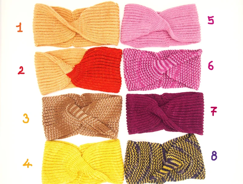 Fascia copri orecchie 100% Lana Merinos, 10 tonalità, Tintura Naturale