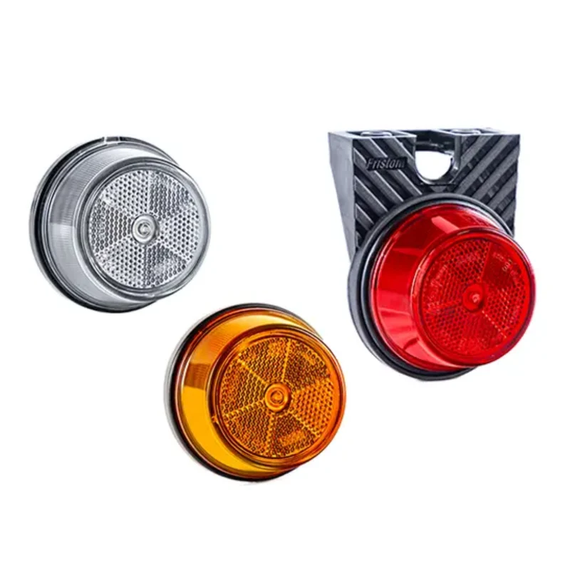 Luci di segnalazione a LED rotonde Fristom FT-059 con riflettore e staffa