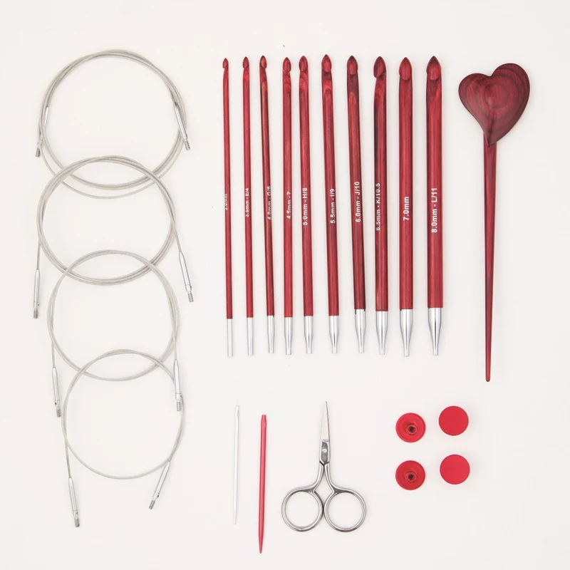 knit pro set di uncinetti tunisini amore