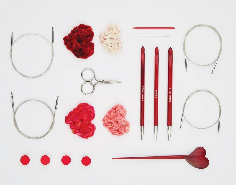 knit pro set di uncinetti tunisini amore
