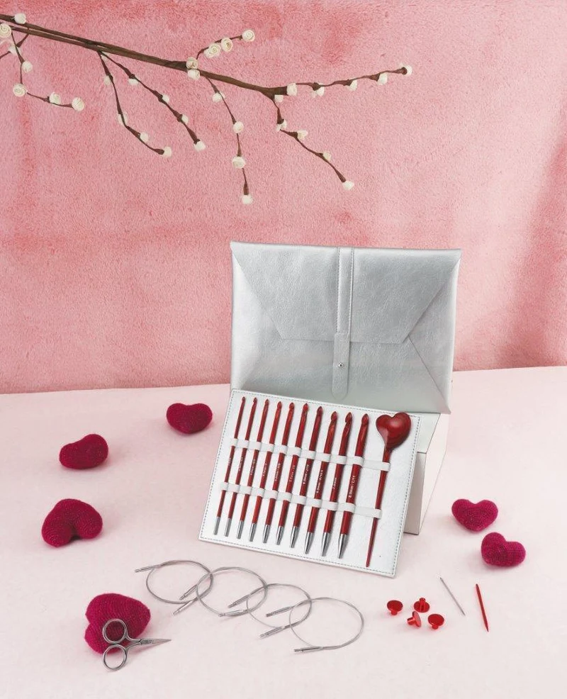 knit pro set di uncinetti tunisini amore
