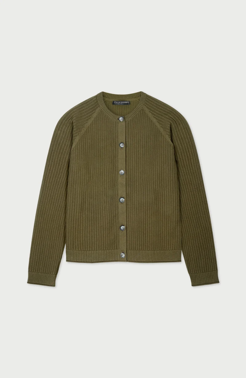 Womens Lightweight Cotton Textured Cardigan