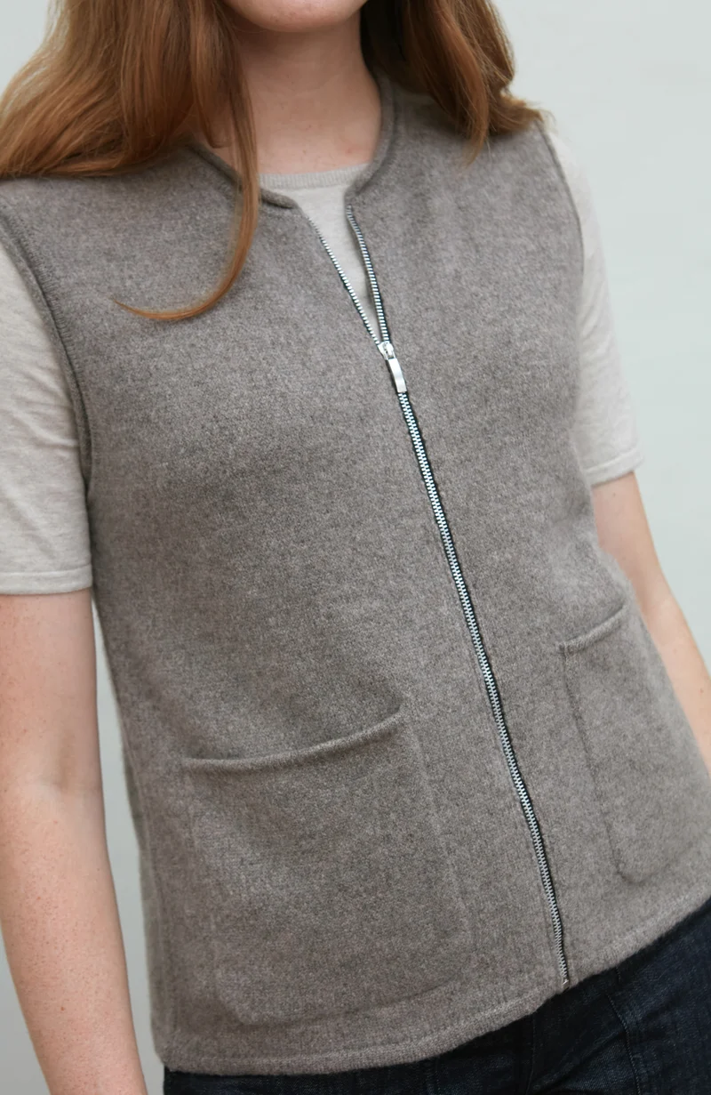Womens Lambswool Knitted Gilet