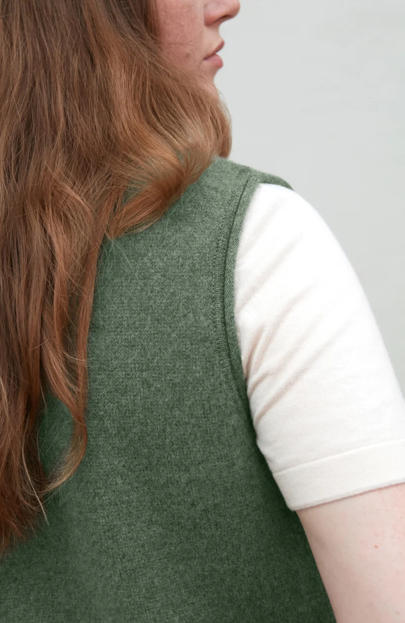 Womens Lambswool Knitted Gilet