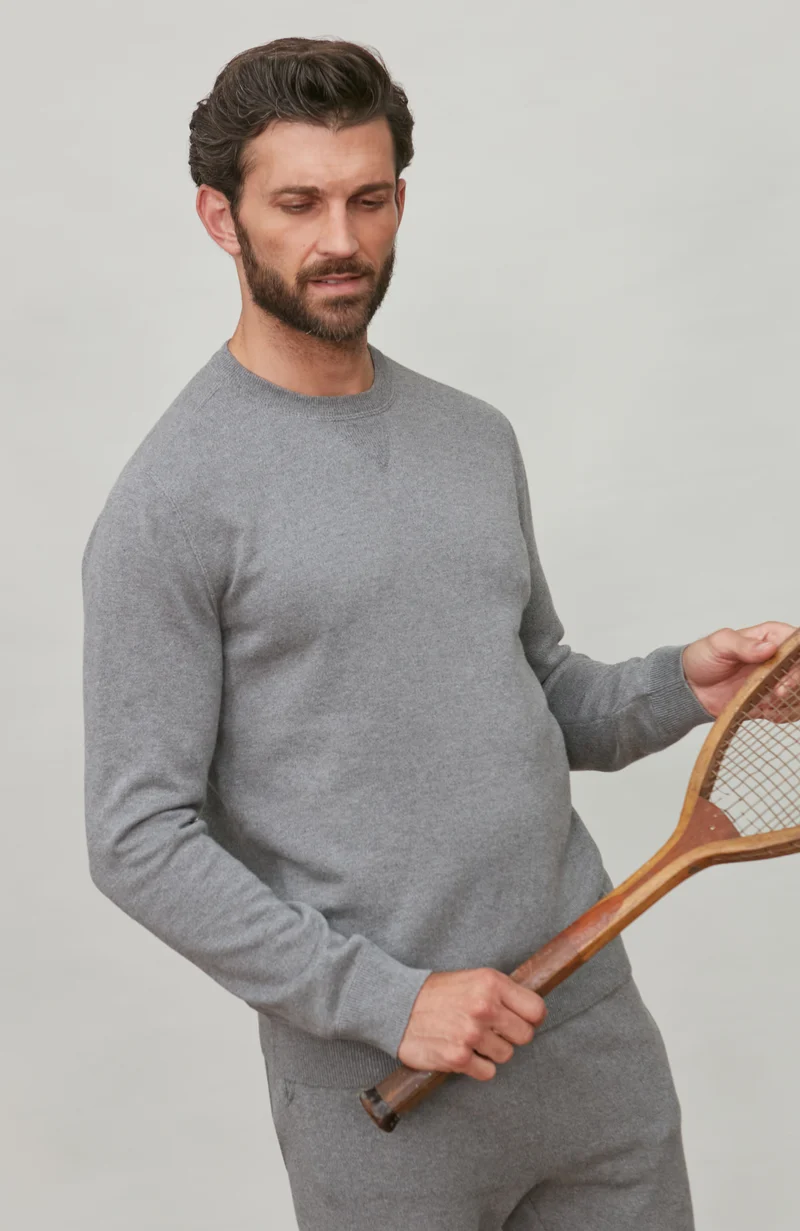Mens Midweight Cotton Loopback Knitted Sweatshirt