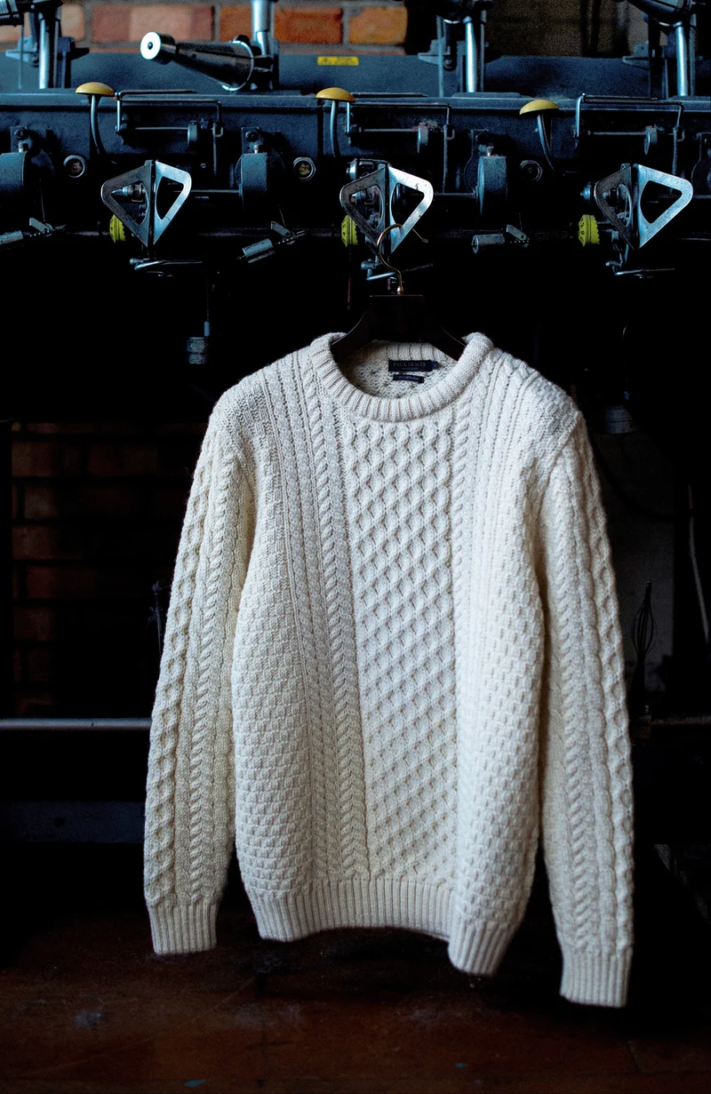 Mens Fisherman's British Wool Cable Jumper