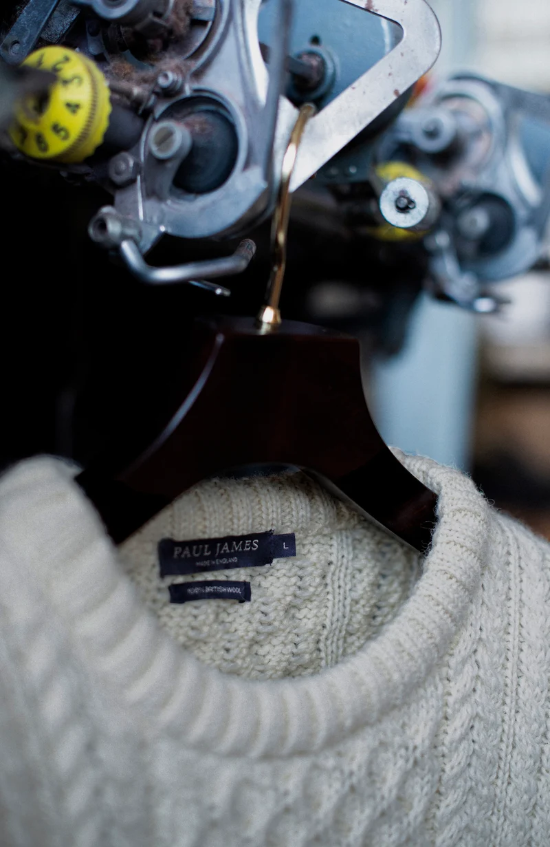 Mens Fisherman's British Wool Cable Jumper