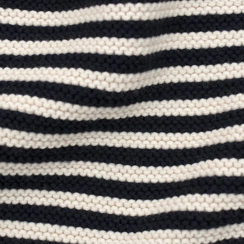 Cotton Garter Knit Striped Mini Neckerchief