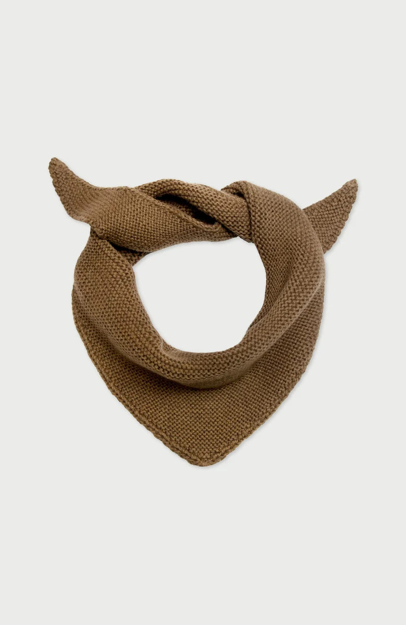 Cotton Garter Knit Mini Neckerchief