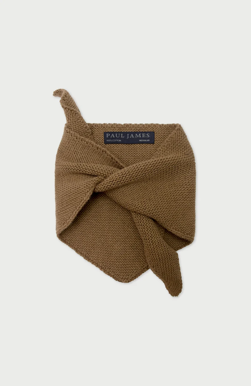 Cotton Garter Knit Mini Neckerchief