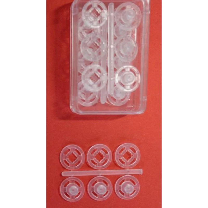 BOTTONI AUTOMATICI TRASPARENTI 0,7 MM-10 MM- 13 MM- 15 MM CONFEZIONE DA 12 BOTTONI