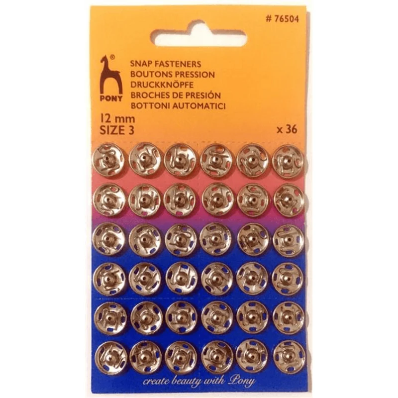 BOTTONI AUTOMATICI MISURA 3 MM 12 - OGNI 24 BOTTONI