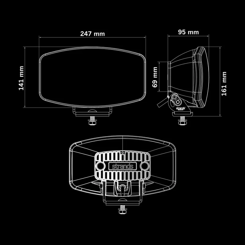 Strands IZE LED OG Luce di guida ovale / 9"