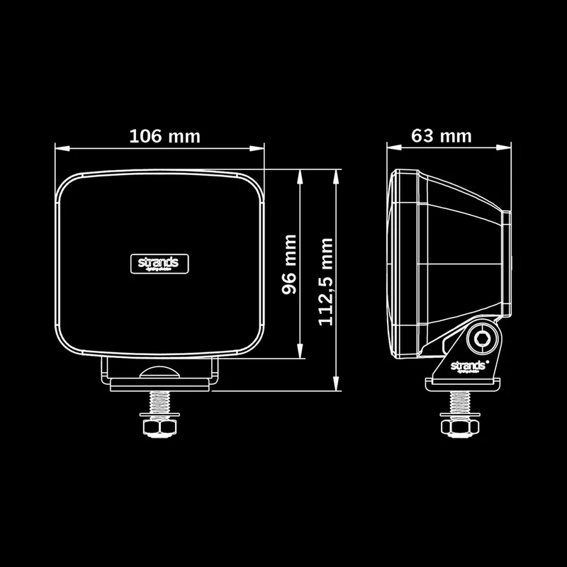 Lampada da lavoro quadrata Strands IZE OG / 42W