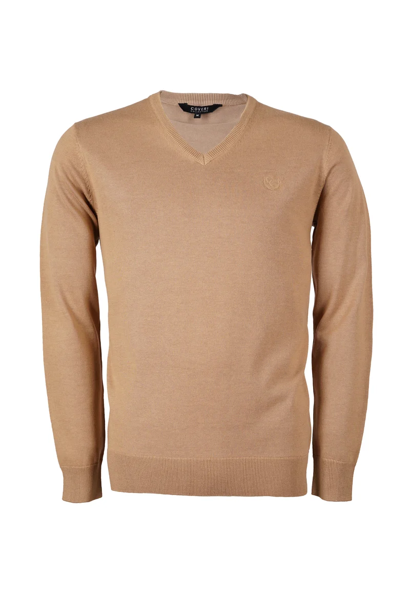Pullover Scollo a V in Puro Cotone Coveri