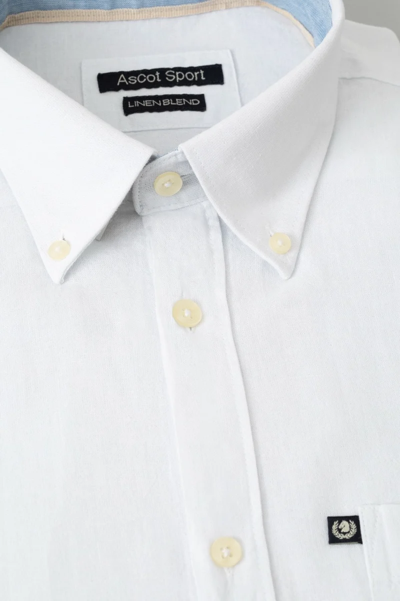 Camicia Button Down in misto lino cotone