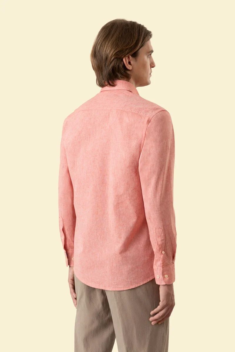 Camicia Button Down in misto lino cotone