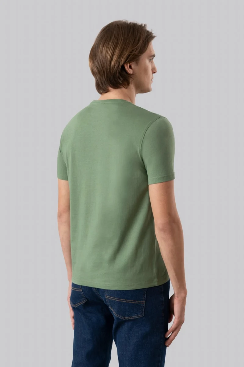 T-Shirt 100% Cotone con ricamo a contrasto