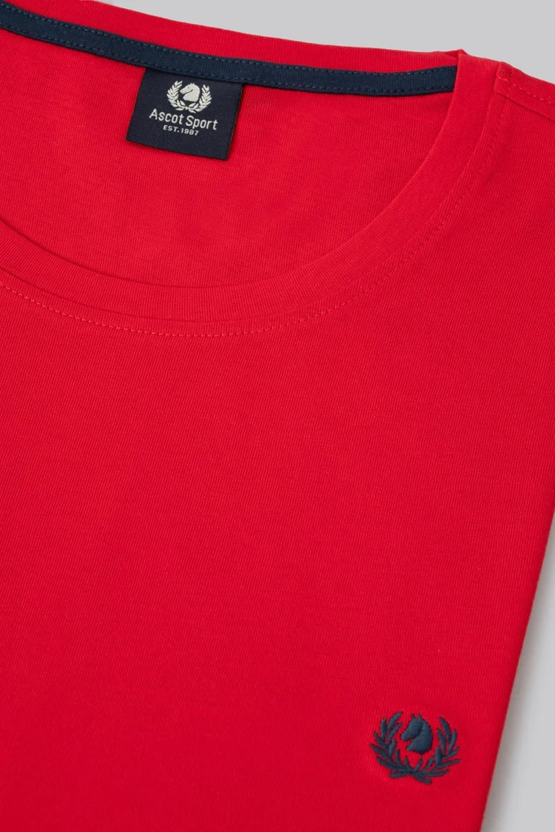 T-Shirt 100% Cotone con ricamo a contrasto