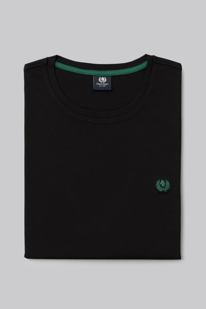 T-Shirt 100% Cotone con ricamo a contrasto