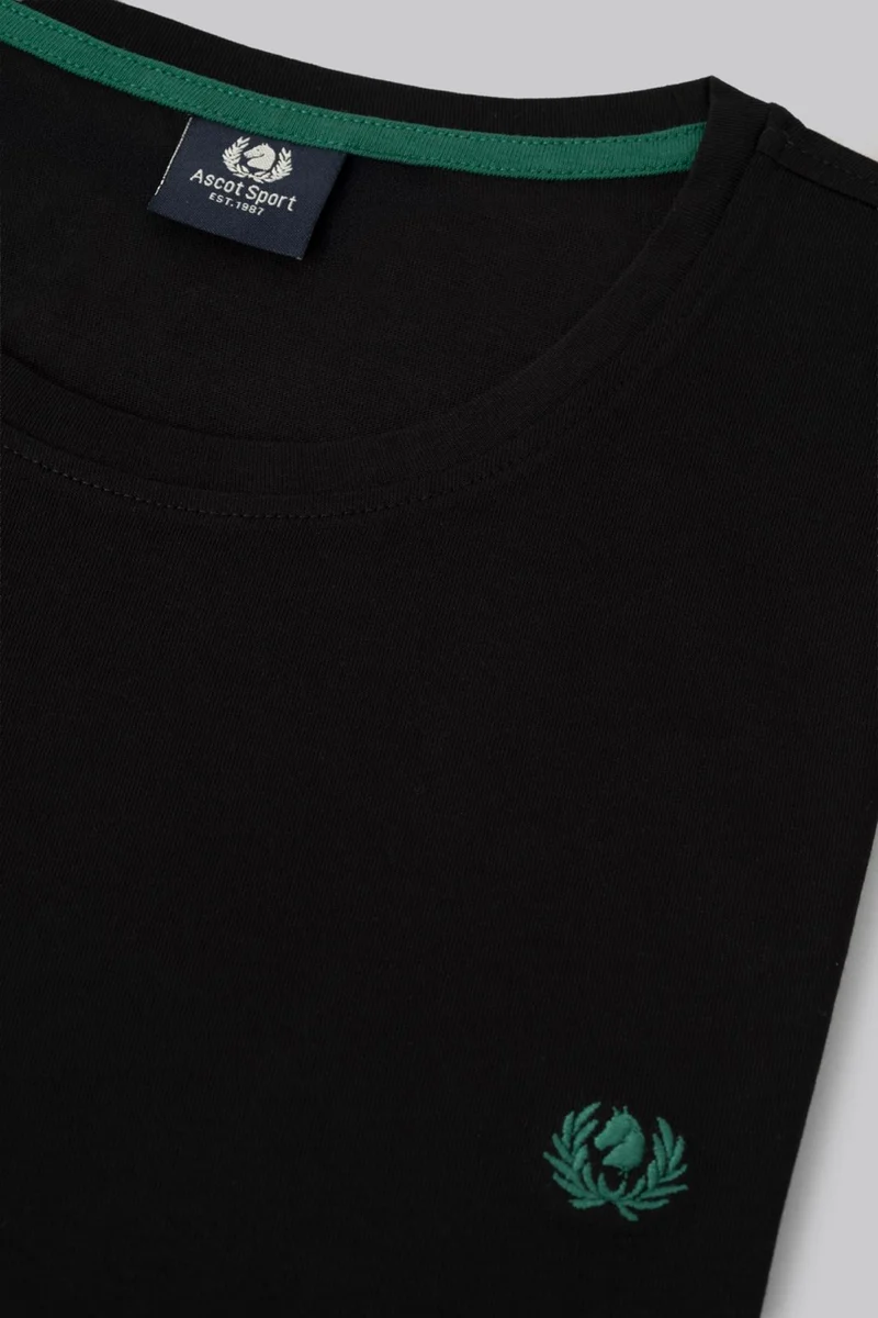 T-Shirt 100% Cotone con ricamo a contrasto