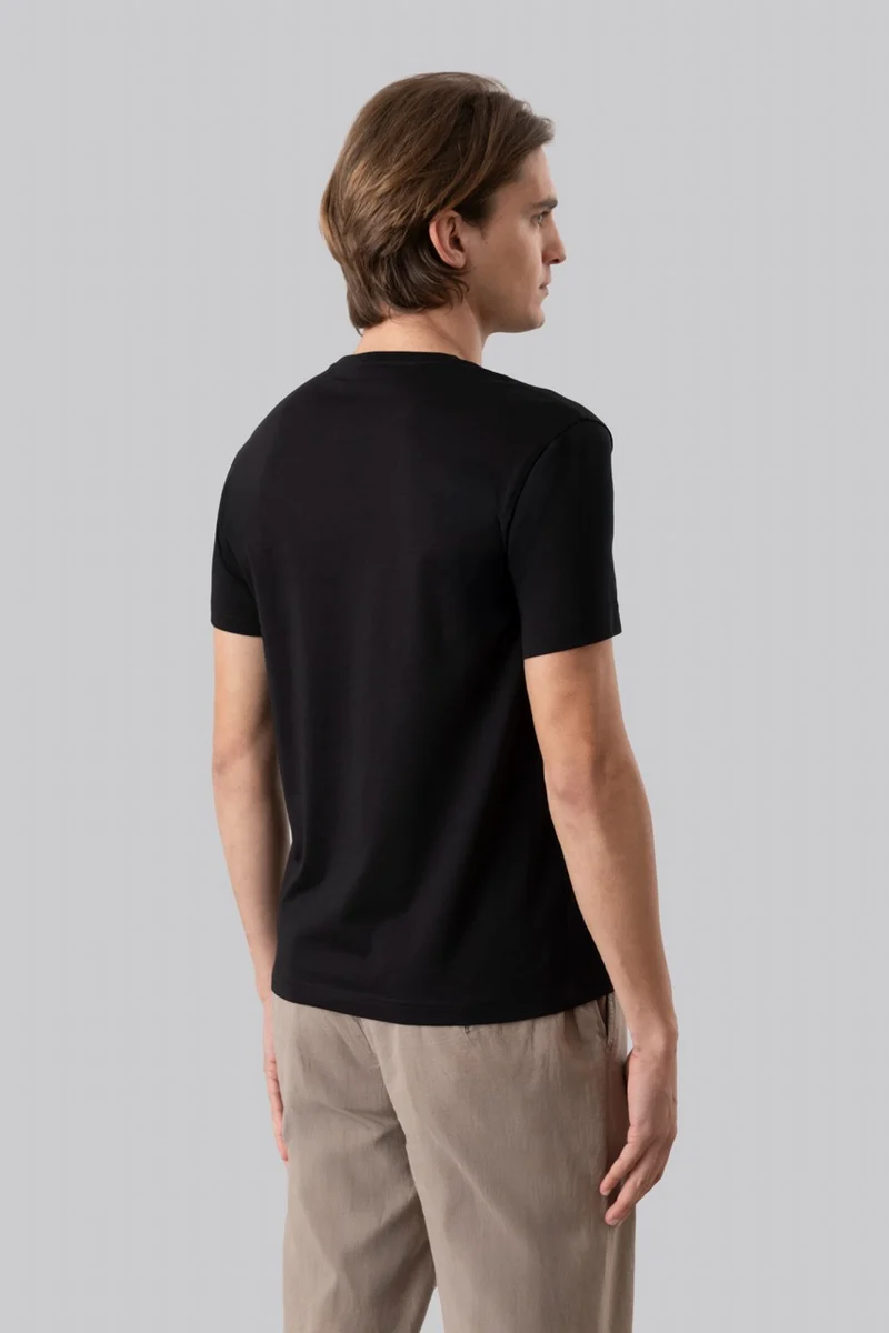 T-Shirt 100% Cotone con ricamo a contrasto