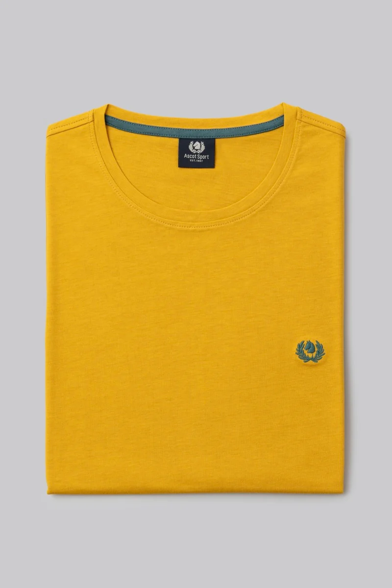 T-Shirt 100% Cotone con ricamo a contrasto