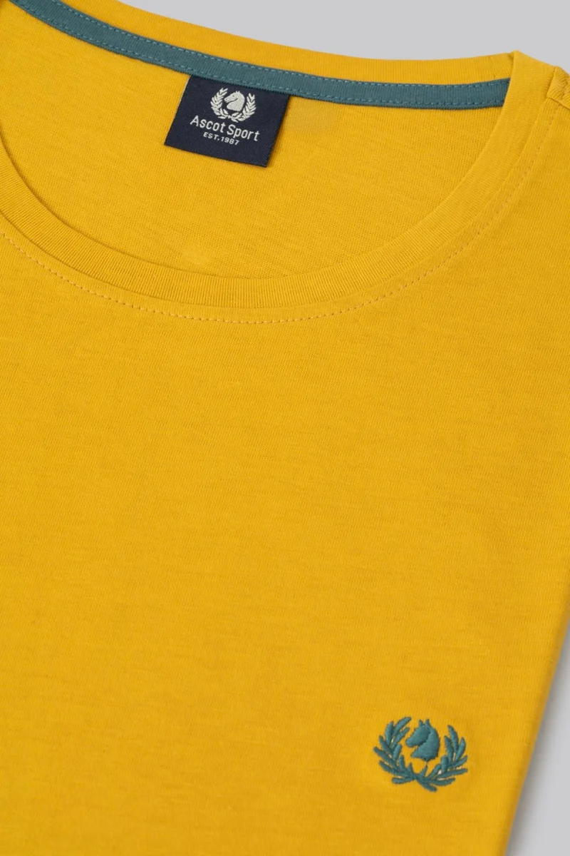 T-Shirt 100% Cotone con ricamo a contrasto