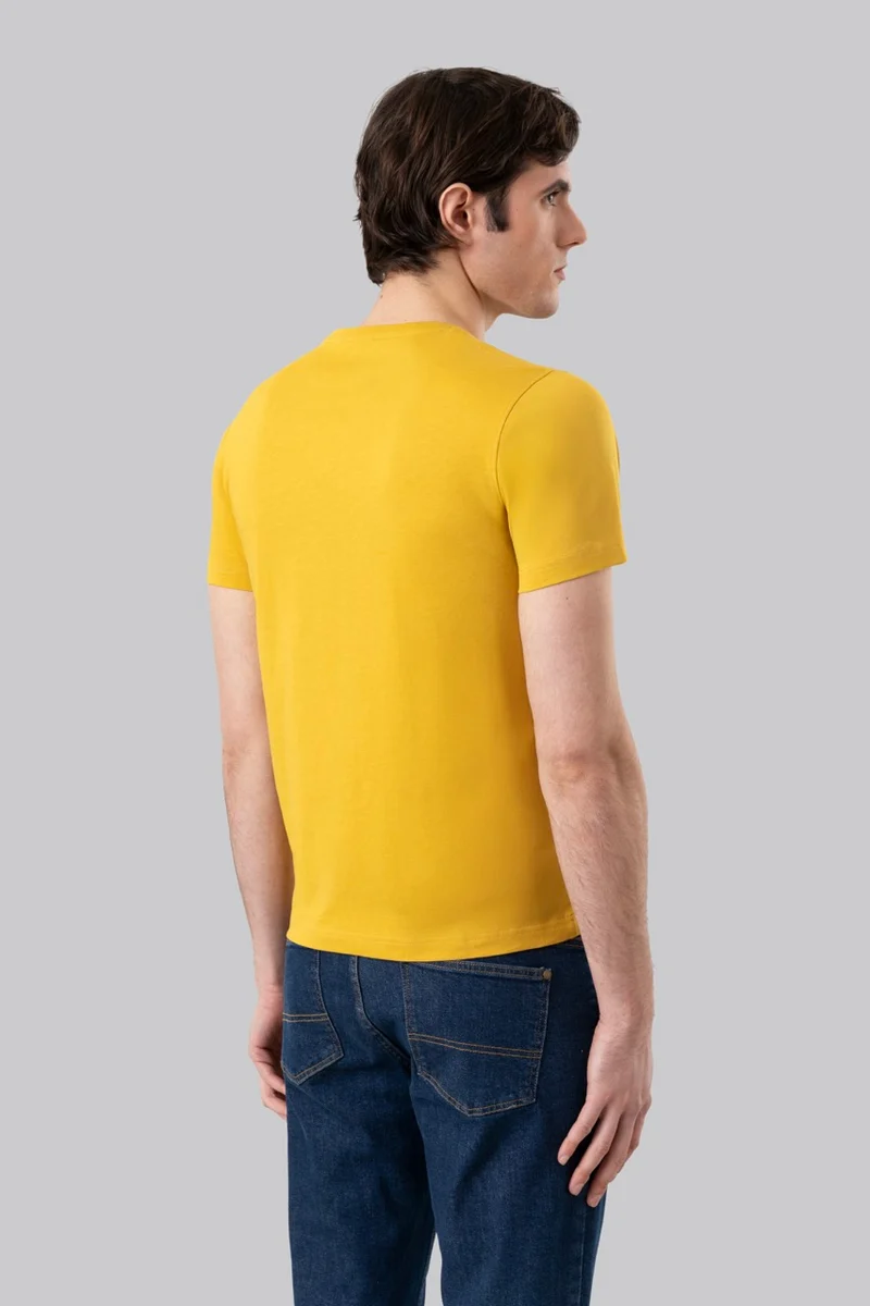 T-Shirt 100% Cotone con ricamo a contrasto