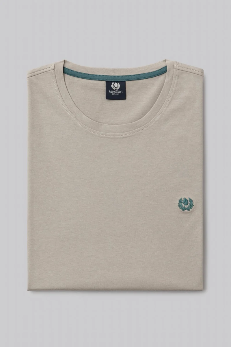T-Shirt 100% Cotone con ricamo a contrasto