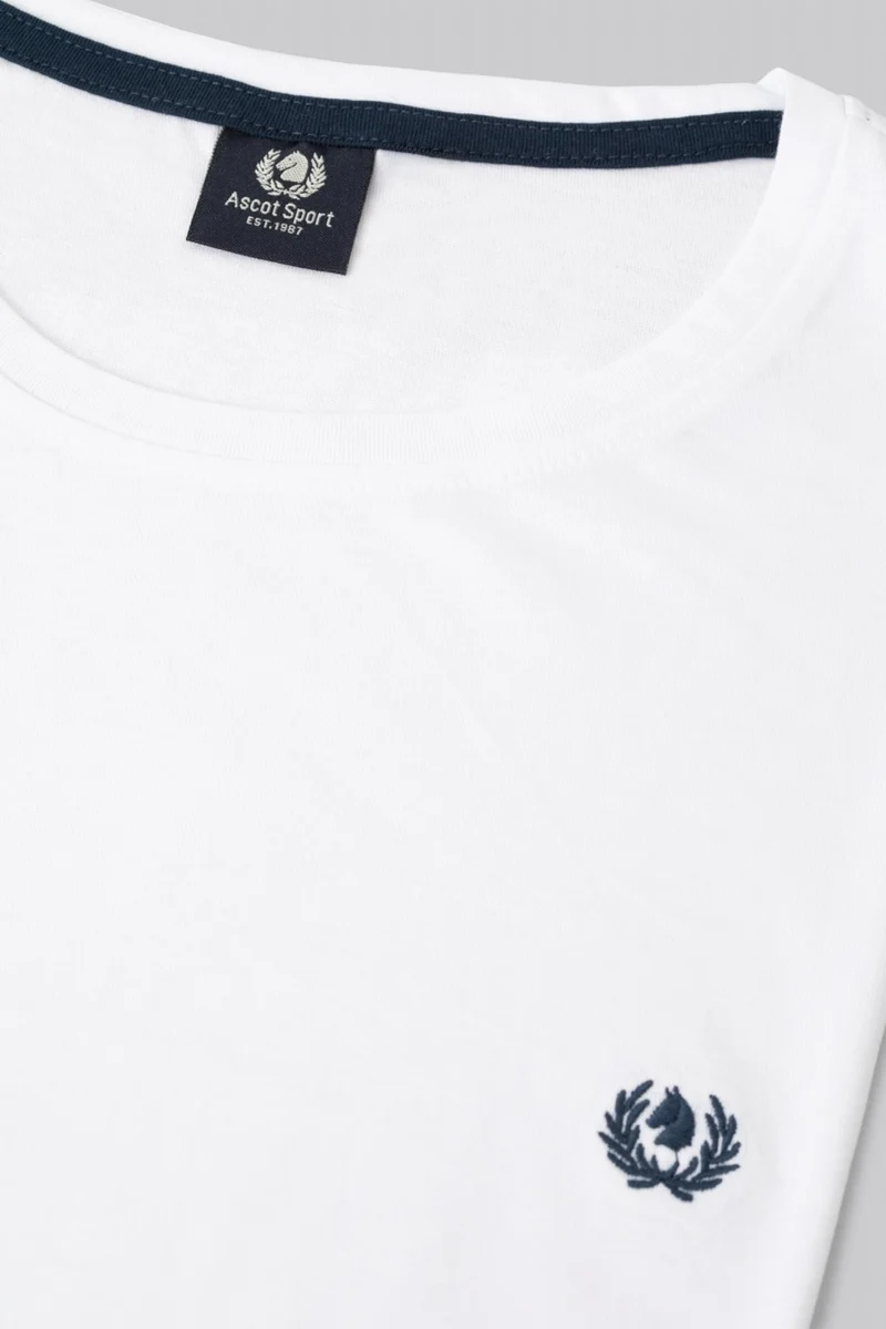 T-Shirt 100% Cotone con ricamo a contrasto