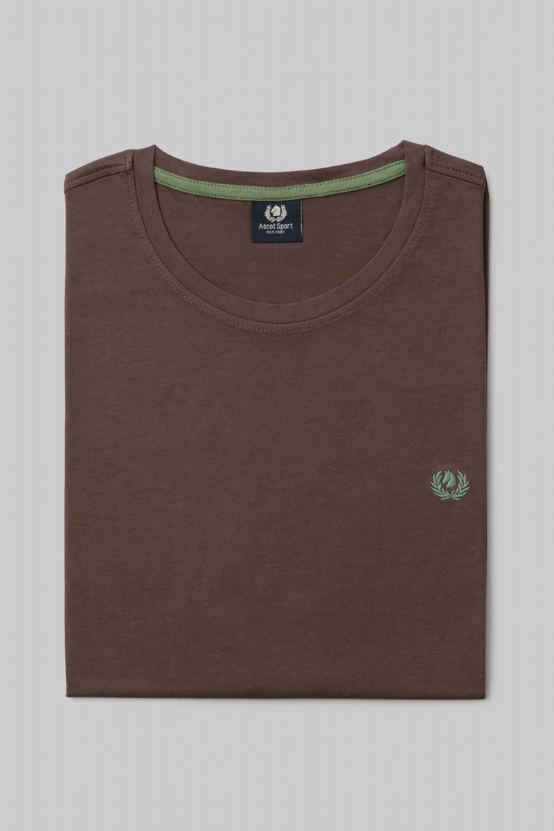 T-Shirt 100% Cotone con ricamo a contrasto