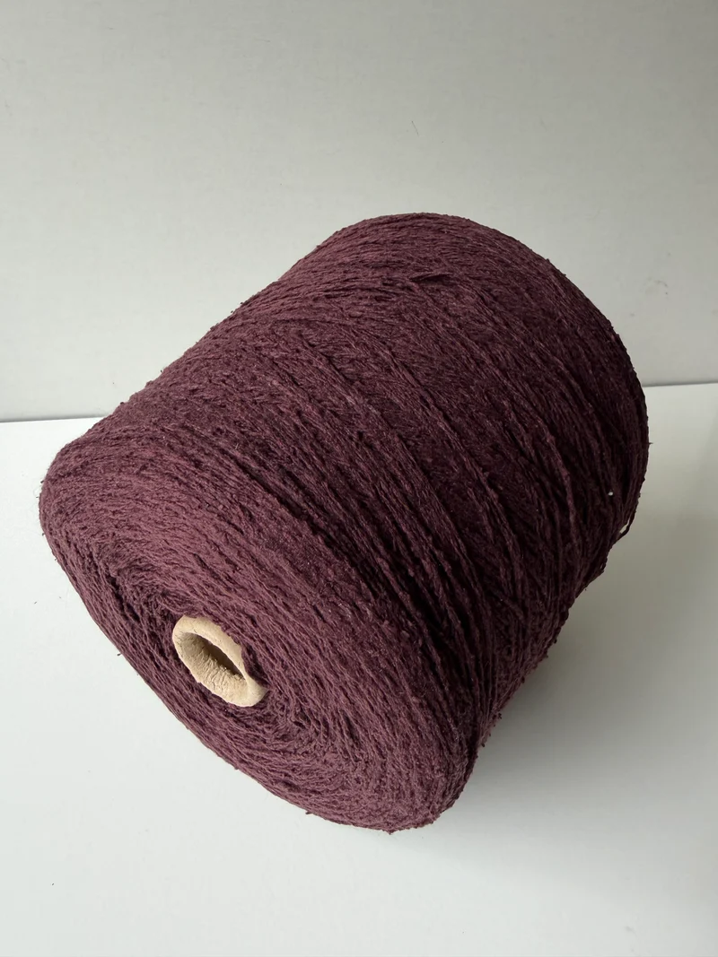 Seta Bourette Cioccolato Viola