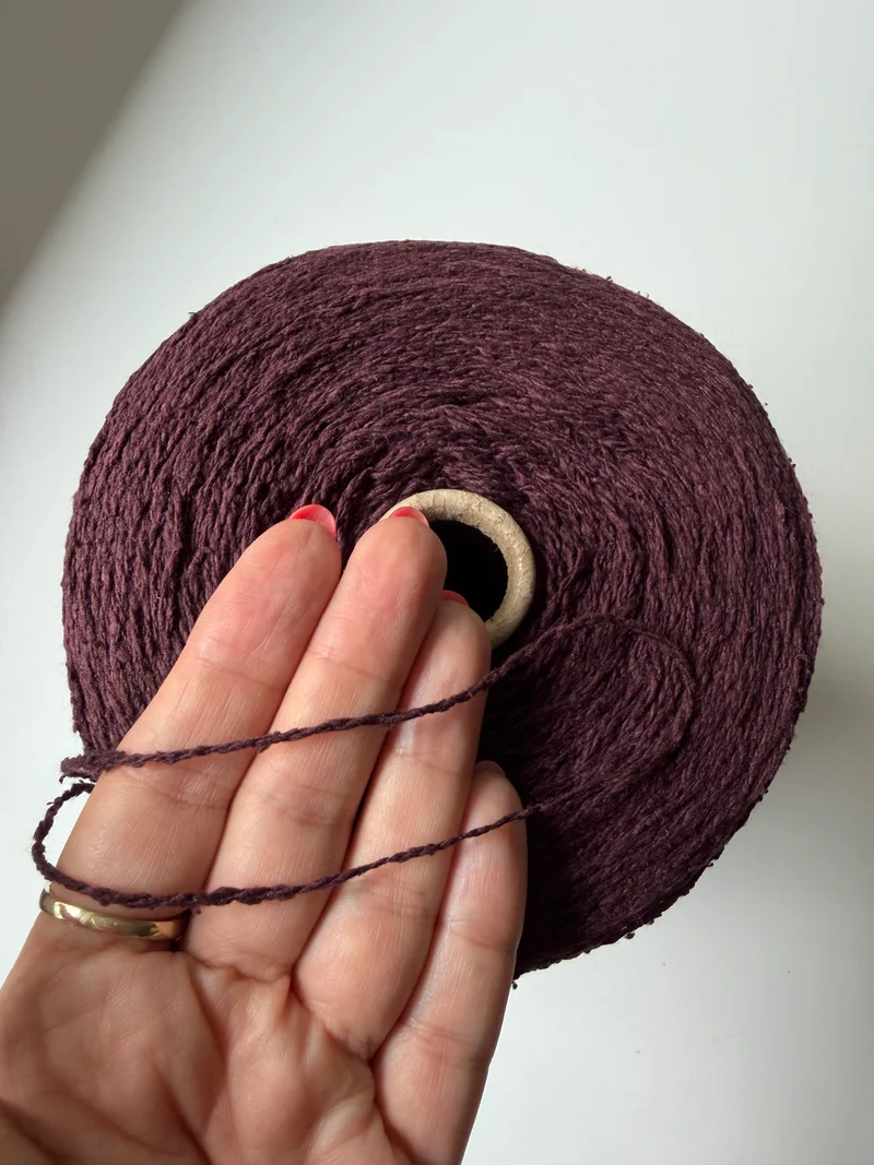 Seta Bourette Cioccolato Viola