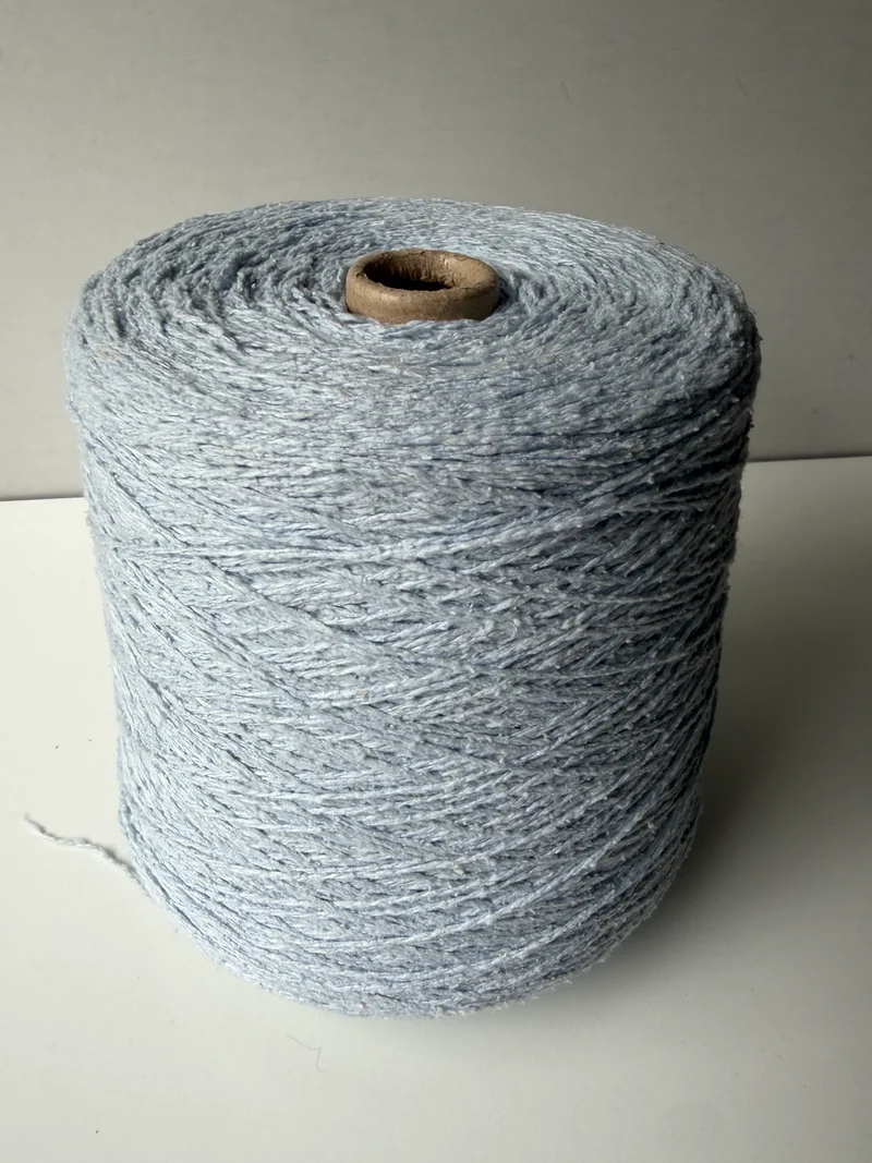 Seta Bourette Azzurro