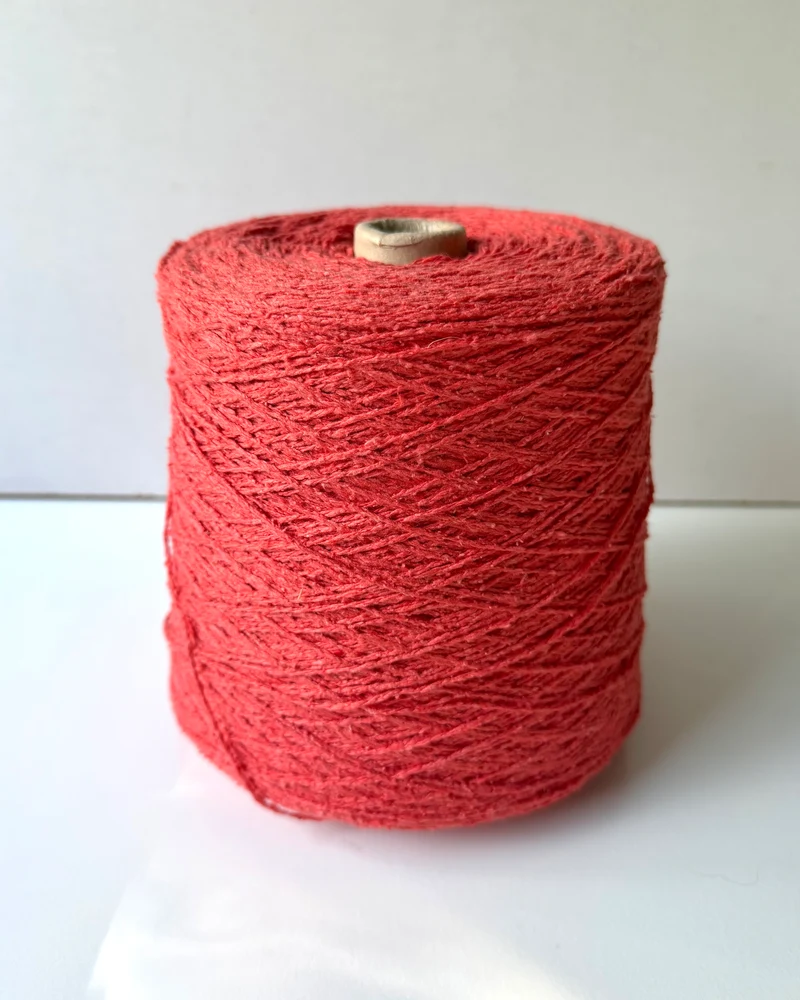 Setta Bourette rosso corallo