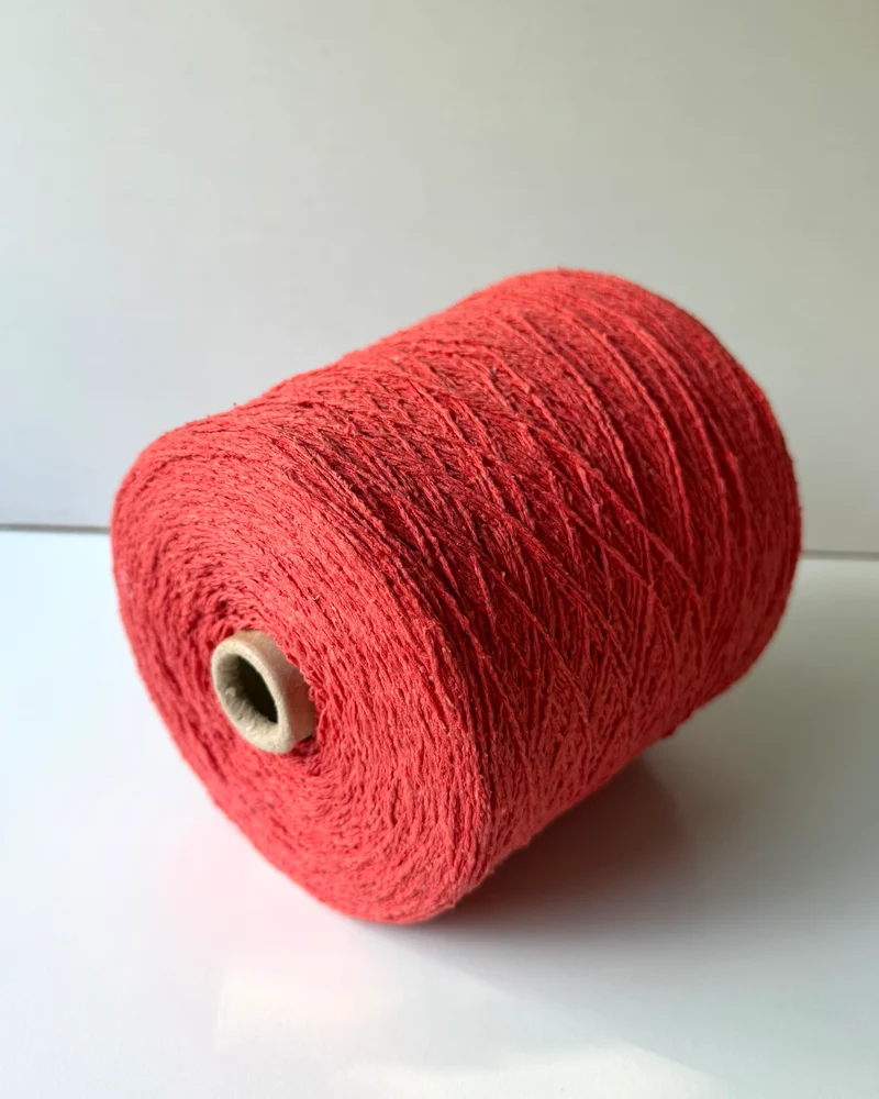 Setta Bourette rosso corallo