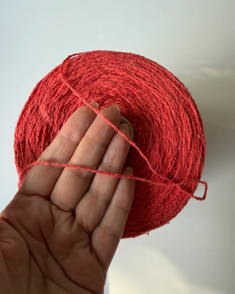 Setta Bourette rosso corallo