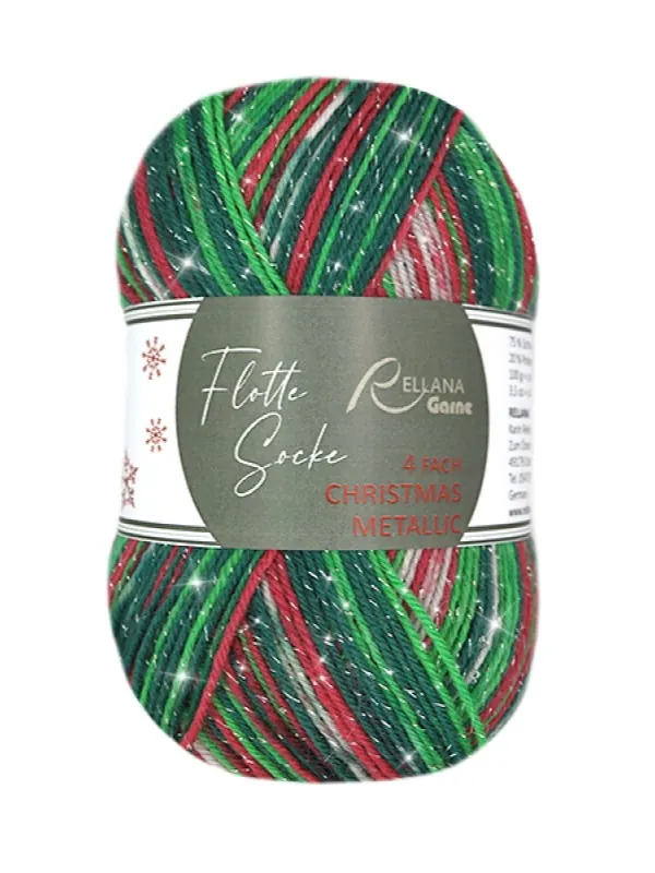 Flotte Socke Natale Metallico