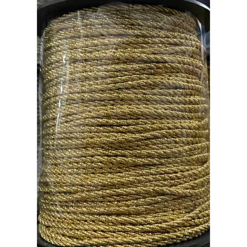CORDONCINO LAMINATO LUREX ORO E D'ARGENTO CORDINO LAMINATO LUREX ORO E ARGENTO MM 3