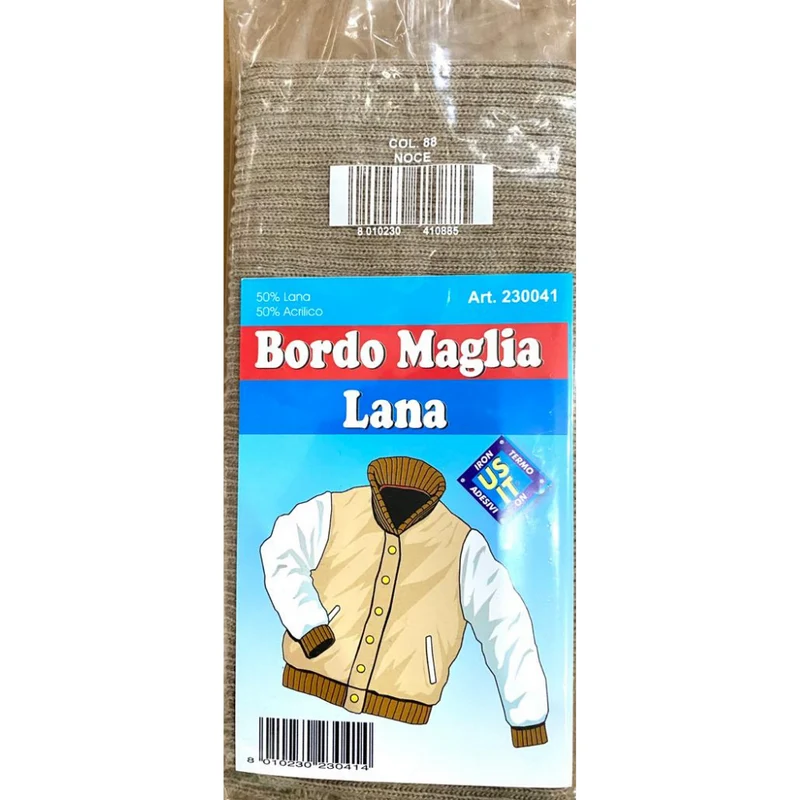 BORDO MAGLIA DI LANA PER IL RINNOVO O LA RIPARAZIONE DI ABITI INVERNALI.