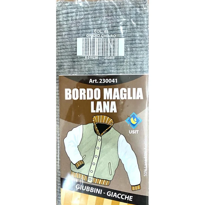 BORDO MAGLIA DI LANA PER IL RINNOVO O LA RIPARAZIONE DI ABITI INVERNALI.
