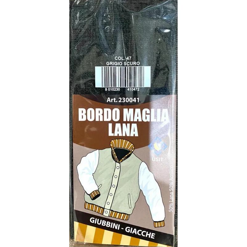BORDO MAGLIA DI LANA PER IL RINNOVO O LA RIPARAZIONE DI ABITI INVERNALI.