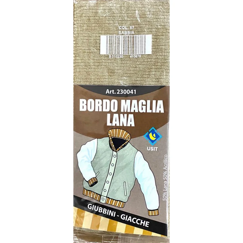 BORDO MAGLIA DI LANA PER IL RINNOVO O LA RIPARAZIONE DI ABITI INVERNALI.