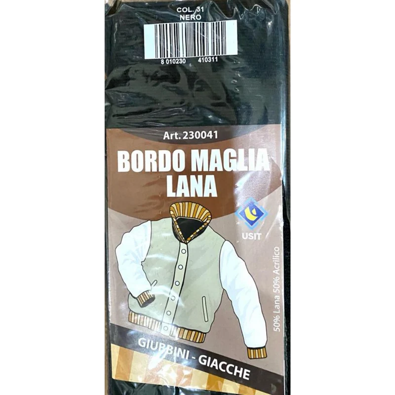 BORDO MAGLIA DI LANA PER IL RINNOVO O LA RIPARAZIONE DI ABITI INVERNALI.