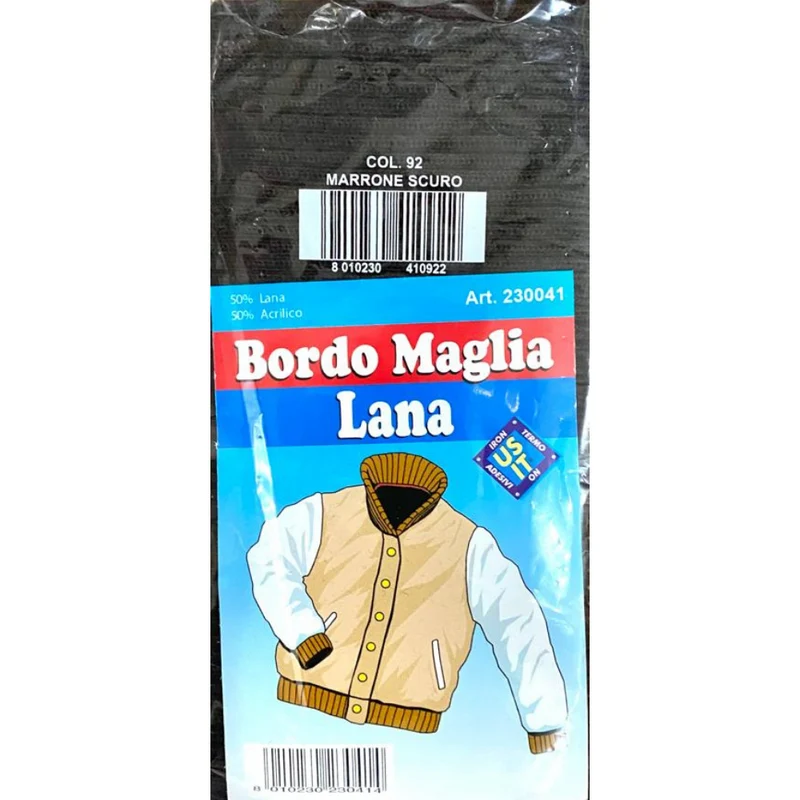 BORDO MAGLIA DI LANA PER IL RINNOVO O LA RIPARAZIONE DI ABITI INVERNALI.