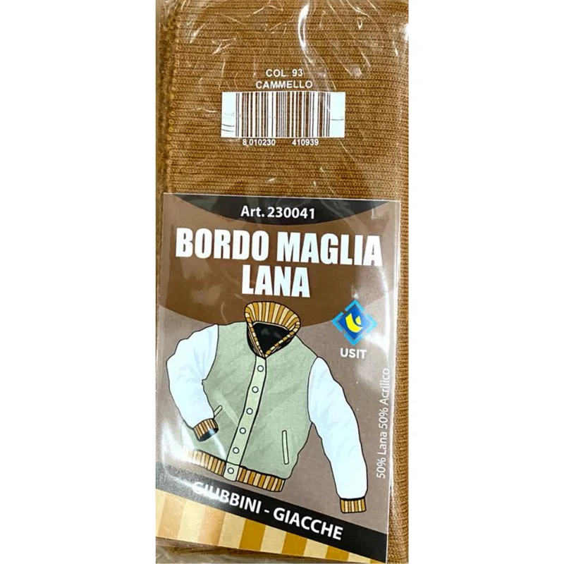 BORDO MAGLIA DI LANA PER IL RINNOVO O LA RIPARAZIONE DI ABITI INVERNALI.