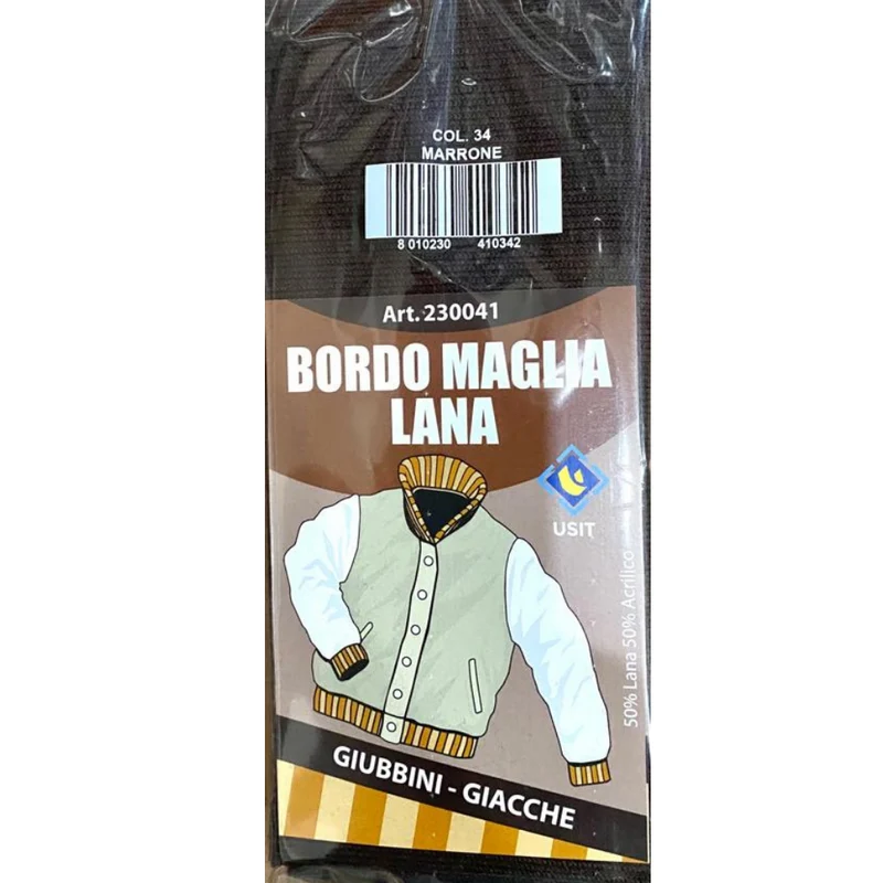 BORDO MAGLIA DI LANA PER IL RINNOVO O LA RIPARAZIONE DI ABITI INVERNALI.